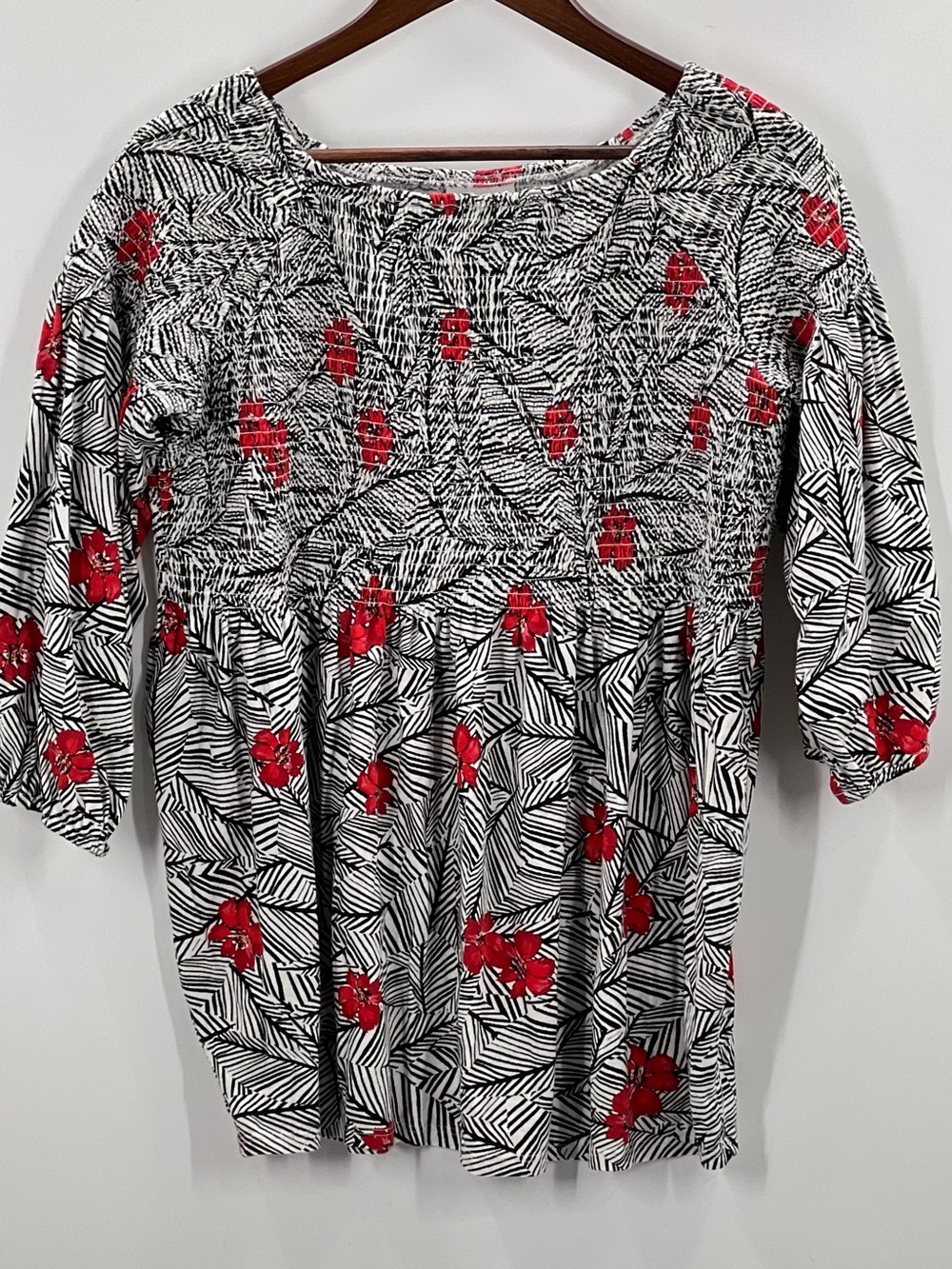 219 J. Jill Smocked Tunic Top